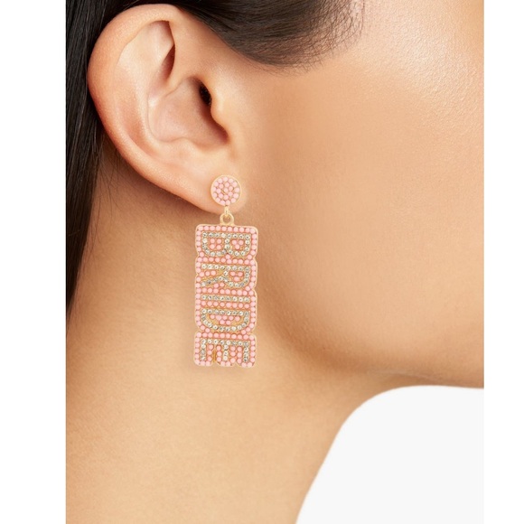 + LEITH + Beaded Bride Drop Earrings - Picture 2 of 2